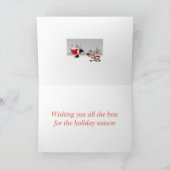 Kerstkerstkerstkerstkerstman en rendier kaart (Binnen)