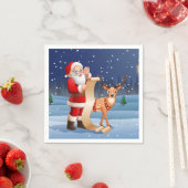 Kerstkerstkerstkerstkerstman en rendier servet (Insitu)