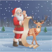 Kerstkerstkerstkerstkerstman en rendier sticker (Voorkant)