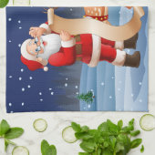 Kerstkerstkerstkerstkerstman en rendier theedoek (Gevouwen)