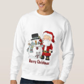 Kerstkerstkerstkerstkerstman en Snowman-sweatshirt Trui (Voorkant)