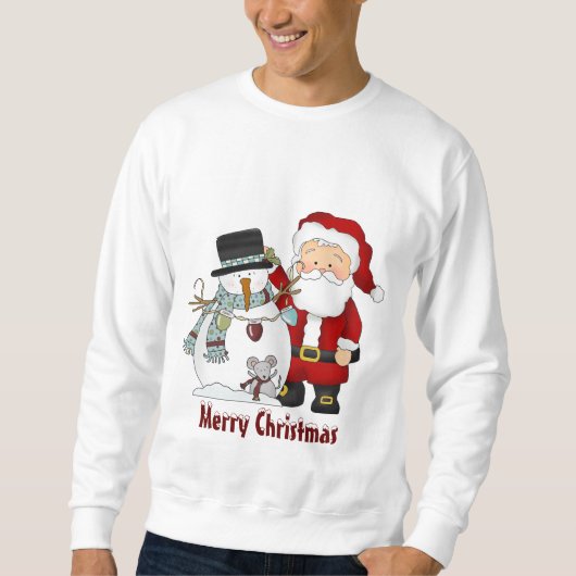 Kerstkerstkerstkerstkerstman en Snowman-sweatshirt Trui (Voorkant)