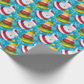 Kerstkerstkerstkerstkerstman en vriend met Snowfla Cadeaupapier (Hoek)