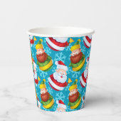 Kerstkerstkerstkerstkerstman en vriend met Snowfla Papieren Bekers (Achterkant)