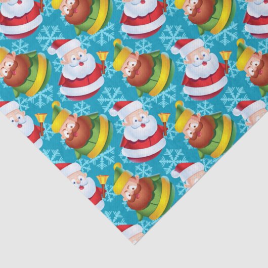 Kerstkerstkerstkerstkerstman en vriend met Snowfla Tissuepapier (Detail)