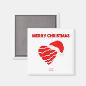 Kerstkerstkerstkerstkerstman, halve inch magneet (Voorkant / Achterkant)
