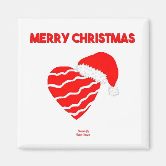 Kerstkerstkerstkerstkerstman, halve inch magneet (Voorkant)