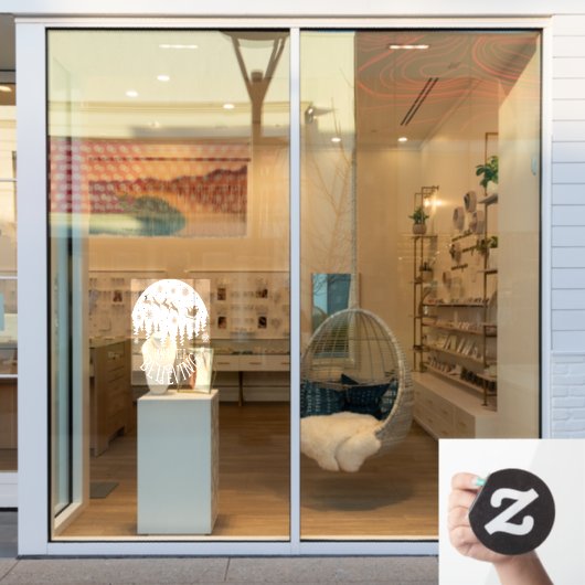 Kerstkerstkerstkerstkerstman, hou niet op om wit t raamsticker (Winkelraam)