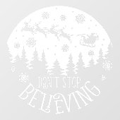 Kerstkerstkerstkerstkerstman, hou niet op om wit t raamsticker (Vel)