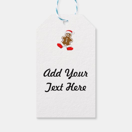 Kerstkerstkerstkerstkerstman in Gingerbrood Cadeaulabel (Achterkant)