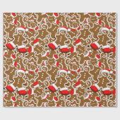 Kerstkerstkerstkerstkerstman in Gingerbrood Cadeaupapier (Vlak)
