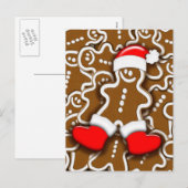 Kerstkerstkerstkerstkerstman in Gingerbrood Feestdagenkaart (Voorkant / Achterkant)
