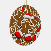 Kerstkerstkerstkerstkerstman in Gingerbrood Keramisch Ornament (Rechts)