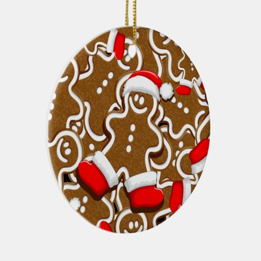 Kerstkerstkerstkerstkerstman in Gingerbrood Keramisch Ornament (Rechts)