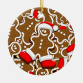 Kerstkerstkerstkerstkerstman in Gingerbrood Keramisch Ornament (Voorkant)