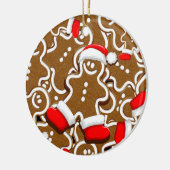 Kerstkerstkerstkerstkerstman in Gingerbrood Keramisch Ornament (Links)