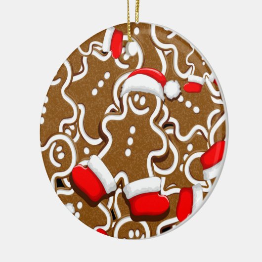 Kerstkerstkerstkerstkerstman in Gingerbrood Keramisch Ornament (Links)