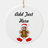 Kerstkerstkerstkerstkerstman in Gingerbrood Keramisch Ornament (Achterkant)