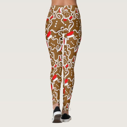 Kerstkerstkerstkerstkerstman in Gingerbrood Leggings (Achterkant)