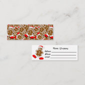 Kerstkerstkerstkerstkerstman in Gingerbrood Mini Visitekaartje (Voorkant / Achterkant)