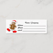 Kerstkerstkerstkerstkerstman in Gingerbrood Mini Visitekaartje (Achterkant)