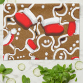 Kerstkerstkerstkerstkerstman in Gingerbrood Theedoek (Gevouwen)