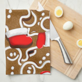 Kerstkerstkerstkerstkerstman in Gingerbrood Theedoek (Quarter Fold)