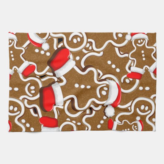 Kerstkerstkerstkerstkerstman in Gingerbrood Theedoek (Horizontaal)