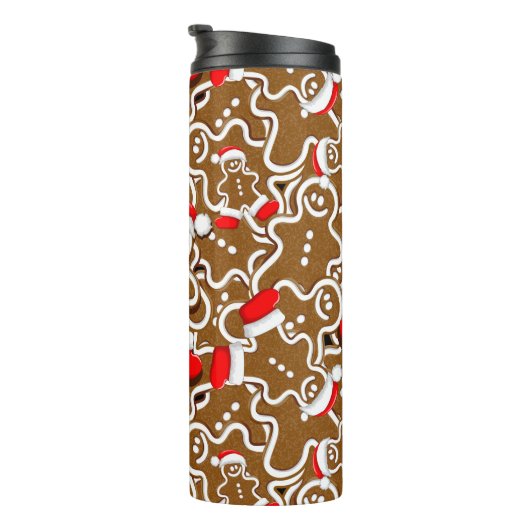 Kerstkerstkerstkerstkerstman in Gingerbrood Thermosbeker (Geroteerd rechts)