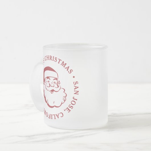 Kerstkerstkerstkerstkerstman Matglas Koffiemok (Voorkant links)