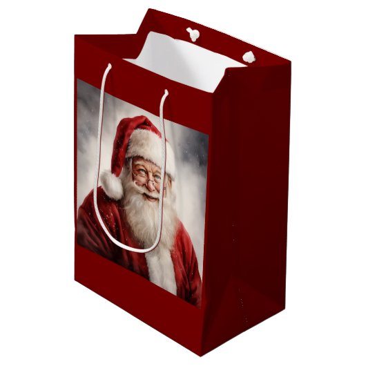 kerstkerstkerstkerstkerstman medium cadeauzakje (Voorkant Gekanteld)