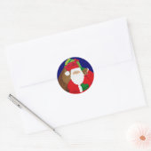 Kerstkerstkerstkerstkerstman met cadeaus-ronde sti ronde sticker (Envelop)