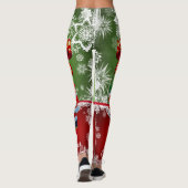 Kerstkerstkerstkerstkerstman met een boog Leggings (Achterkant)