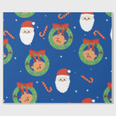 Kerstkerstkerstkerstkerstman met kernen en snoepri cadeaupapier (Vlak)