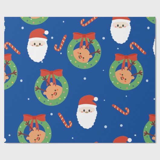 Kerstkerstkerstkerstkerstman met kernen en snoepri cadeaupapier (Vlak)