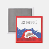 Kerstkerstkerstkerstkerstman met kleurensplein magneet (Voorkant / Achterkant)