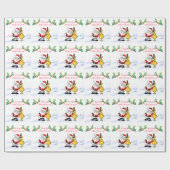 Kerstkerstkerstkerstkerstman met rendieren, holbes cadeaupapier (Vlak)