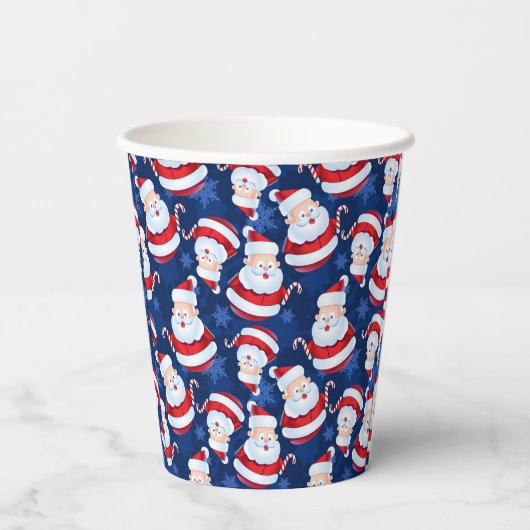 Kerstkerstkerstkerstkerstman met snoepriet en snoe papieren bekers (Achterkant)