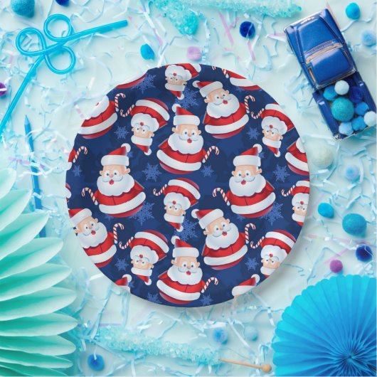 Kerstkerstkerstkerstkerstman met snoepriet en snoe papieren bordje (Feest)