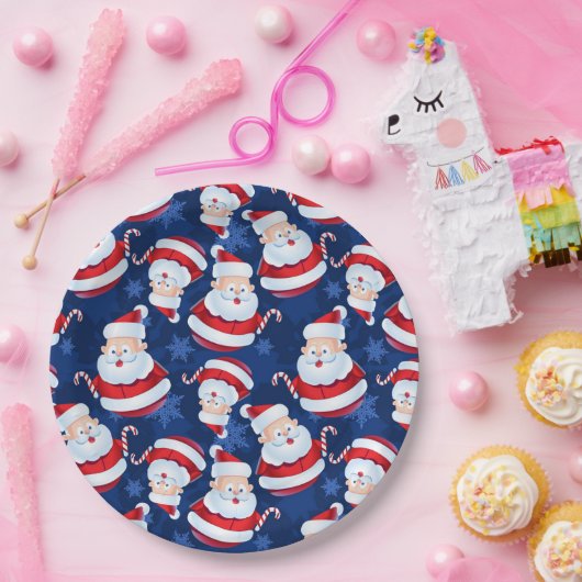 Kerstkerstkerstkerstkerstman met snoepriet en snoe papieren bordje (Feest)