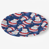 Kerstkerstkerstkerstkerstman met snoepriet en snoe papieren bordje (Gekanteld)