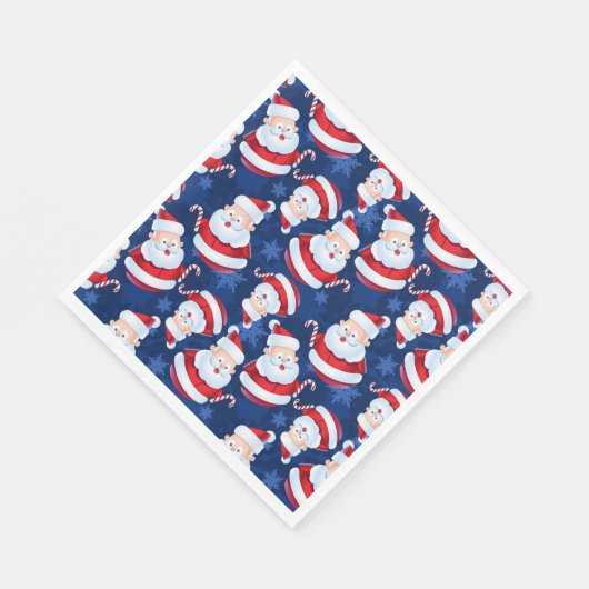 Kerstkerstkerstkerstkerstman met snoepriet en snoe servet (Hoek)