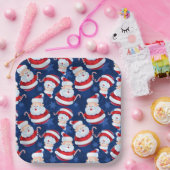 Kerstkerstkerstkerstkerstman met snoepriet en Snow Papieren Bordje (Feest)