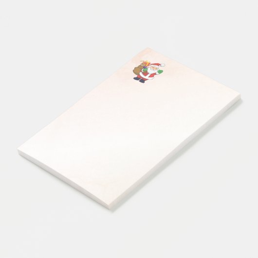 Kerstkerstkerstkerstkerstman met speelgoed post-it® notes (Schuin)