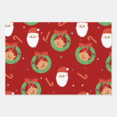 Kerstkerstkerstkerstkerstman met vrienden en snoep inpakpapier vel (Voorkant 2)