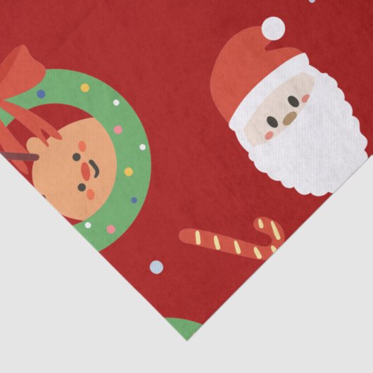 Kerstkerstkerstkerstkerstman met vrienden en snoep tissuepapier (Detail)