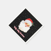 Kerstkerstkerstkerstkerstman op zwart servet (Hoek)