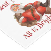 Kerstkerstkerstkerstkerstman Pattern Silent Night Korte Tafelloper (Hoek)