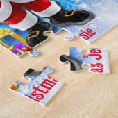 Kerstkerstkerstkerstkerstman Persoonlijke naam kin Legpuzzel (Zijkant)