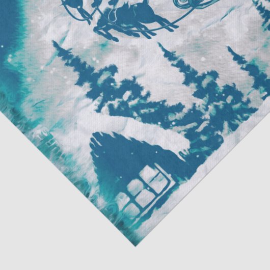 Kerstkerstkerstkerstkerstman rendierlandschap tissuepapier (Detail)